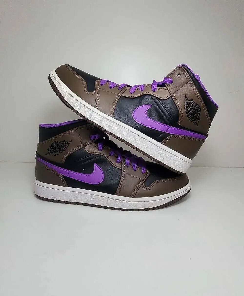 Air Jordan 1 Mid Palomino Wild Berry Men Size 10